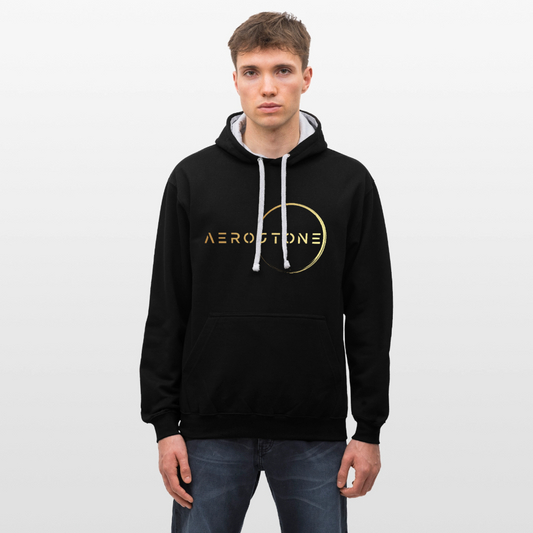 Men's Hoodie (Black/Blue) - zwart/grijs gemĂȘleerd