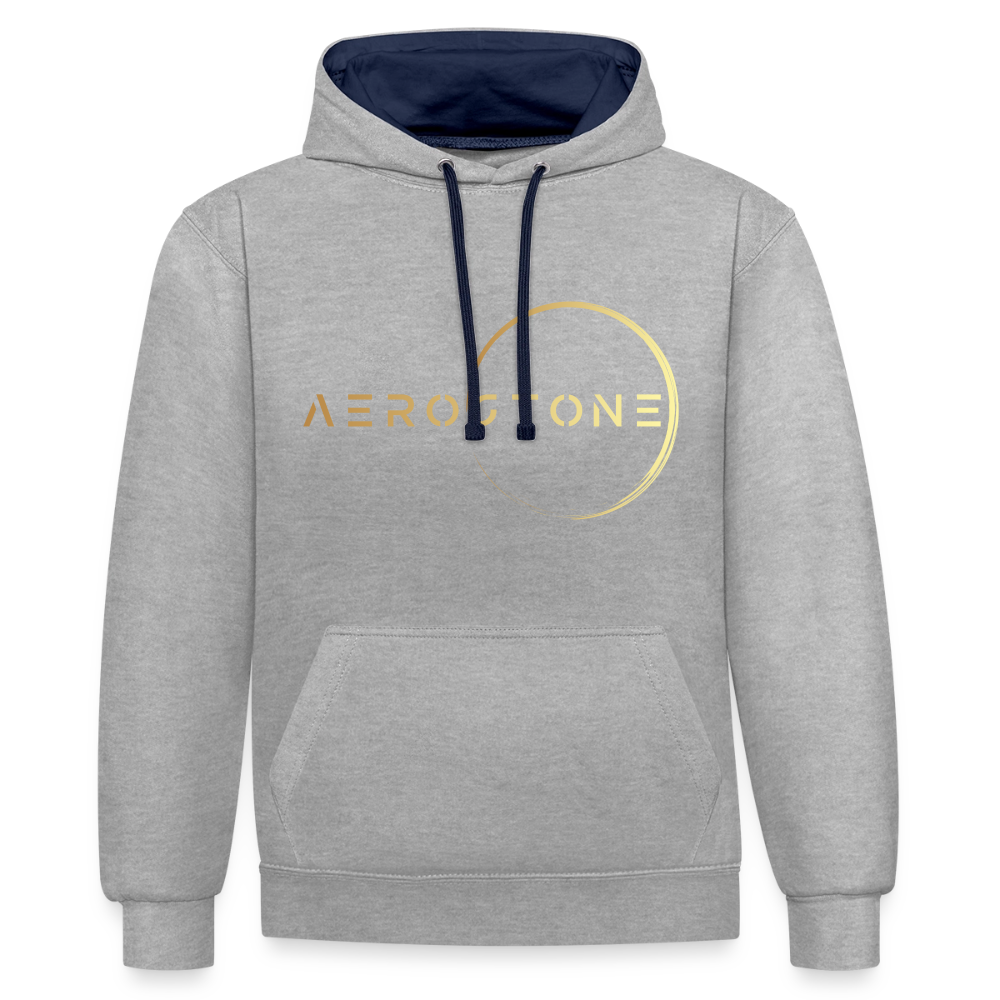 Men's Hoodie (Black/Blue) - grijs gemĂȘleerd/navy