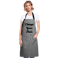 Contrasterende schort - grijs/zwart