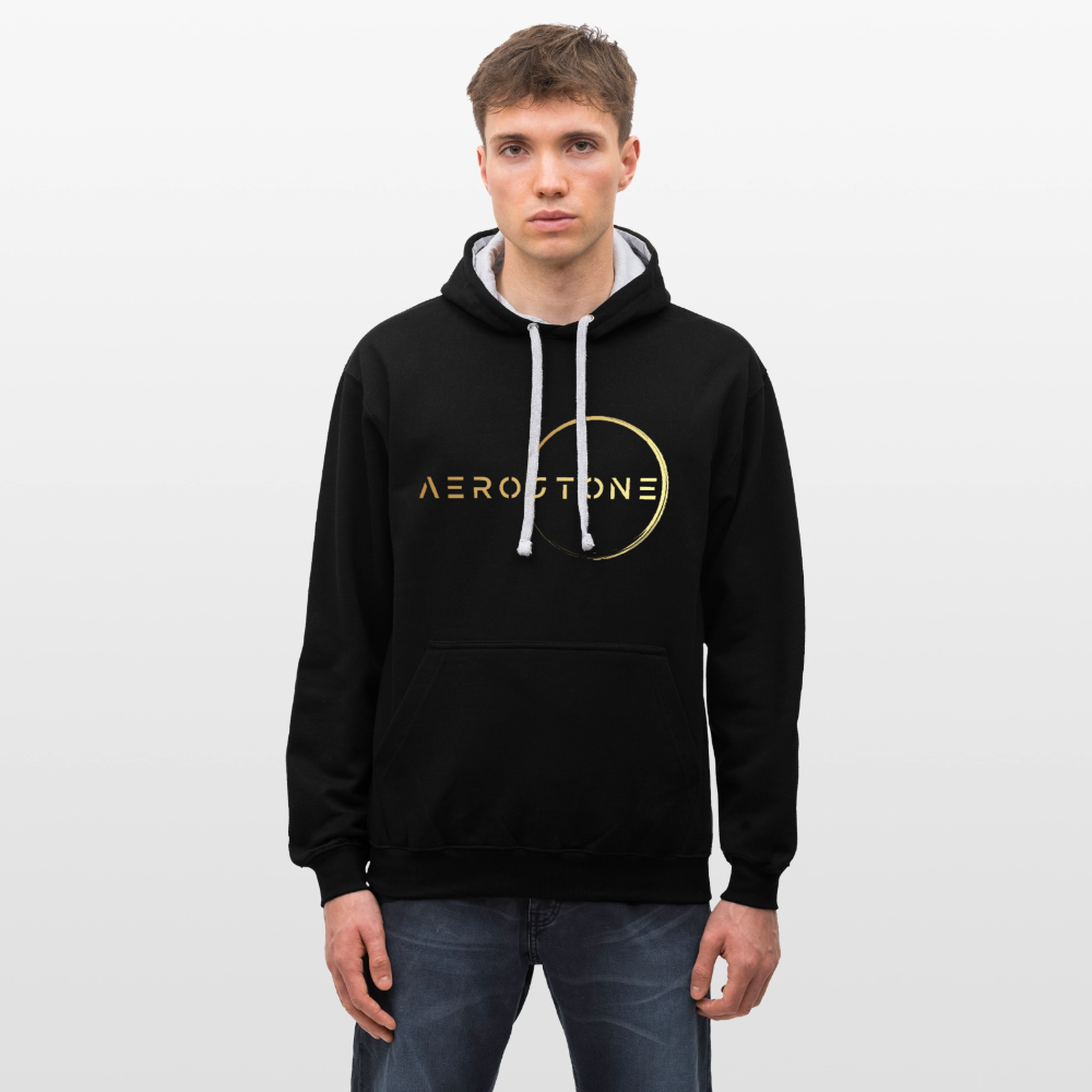 Men's Hoodie (Black/Blue) - zwart/grijs gemêleerd