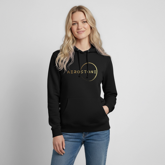 Women's Hoodie (Black/Blue/Grey) - zwart