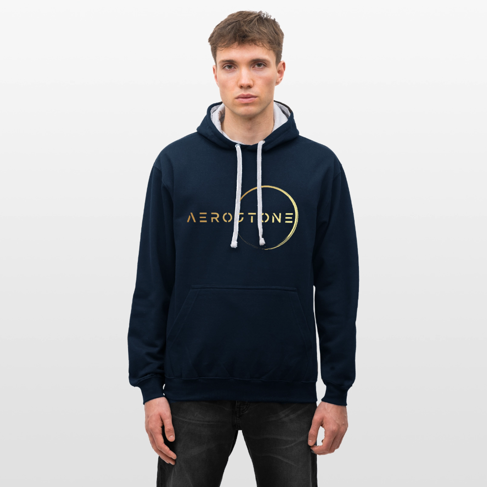 Men's Hoodie (Black/Blue) - navy/grijs gemêleerd