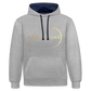 Men's Hoodie (Black/Blue) - grijs gemêleerd/navy
